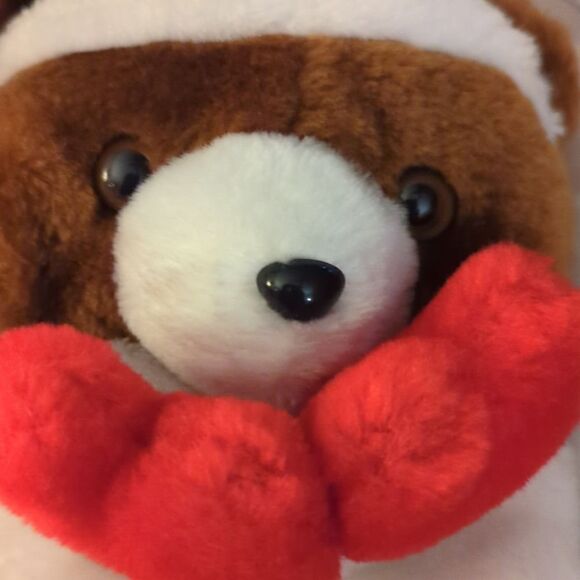 Vintage plush teddy bear holiday stocking 🐻🌲 - Picture 3 of 5